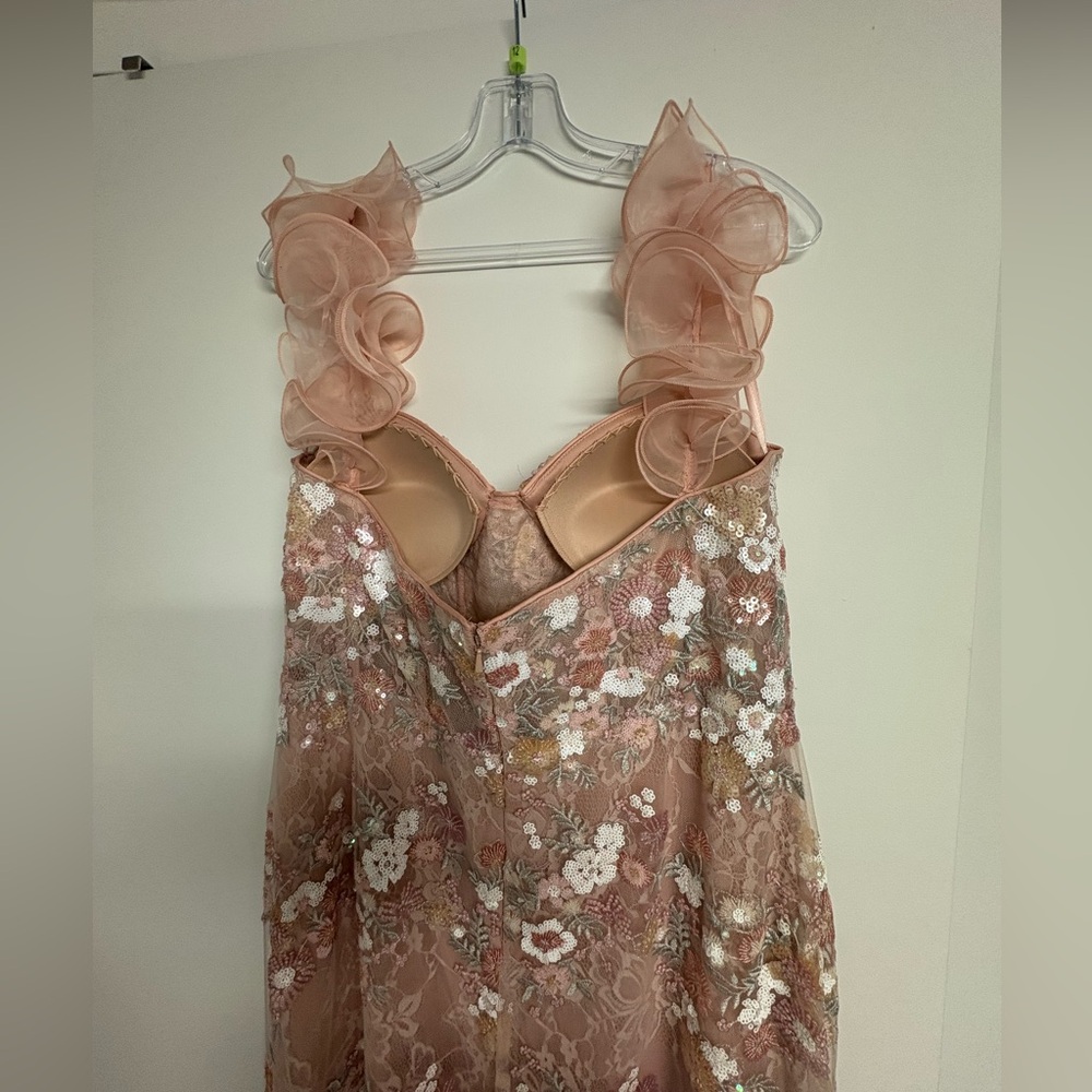 Mac Duggal Pink Sequin Gown with Sweetheart Neckline - Picture 3 of 4